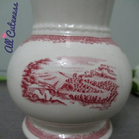 Vtg Johnson Bros Old Britain Castles Small Floral Vase - Picture 2 of 9